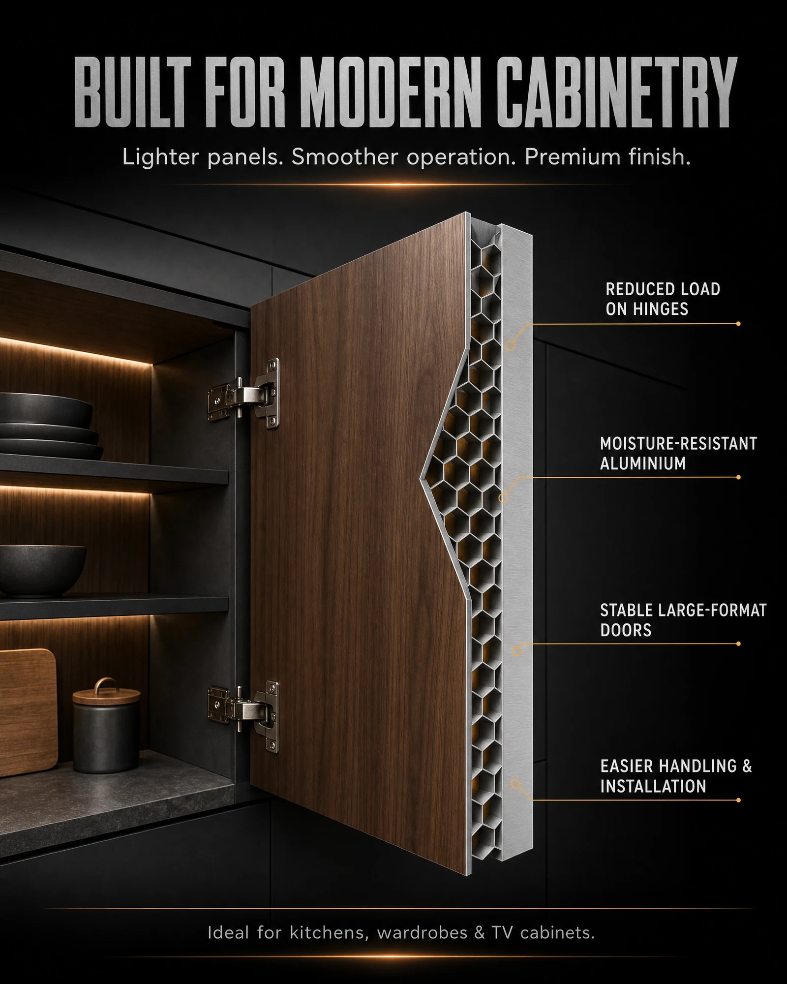 Built for modern cabinetry