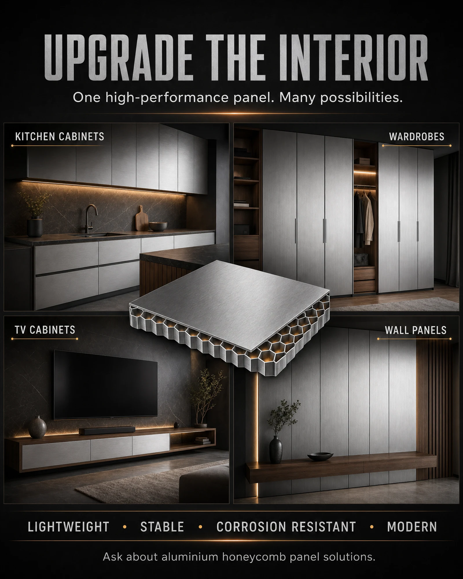 Aluminium honeycomb — interior applications