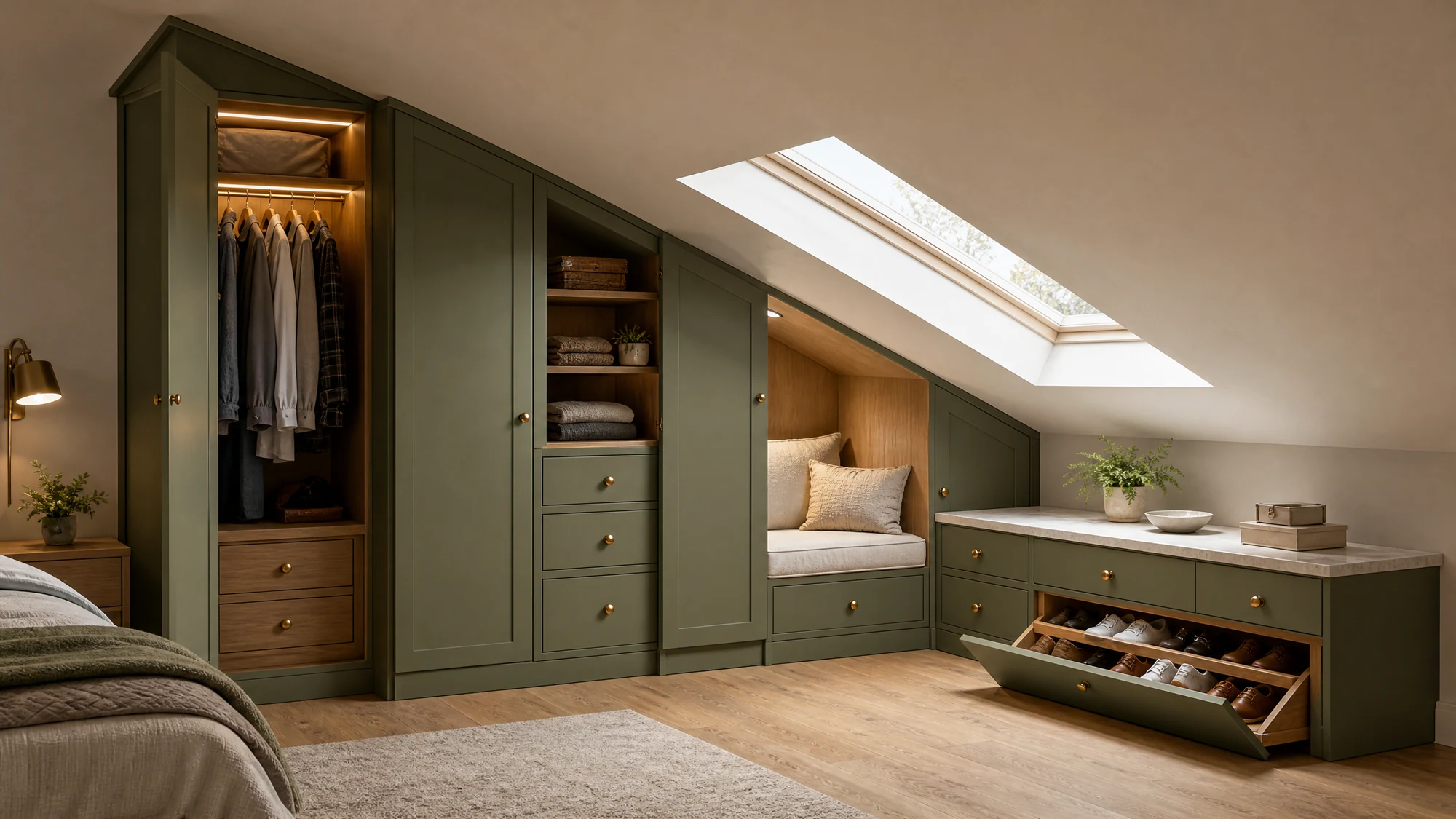 Wardrobe — olive attic eaves