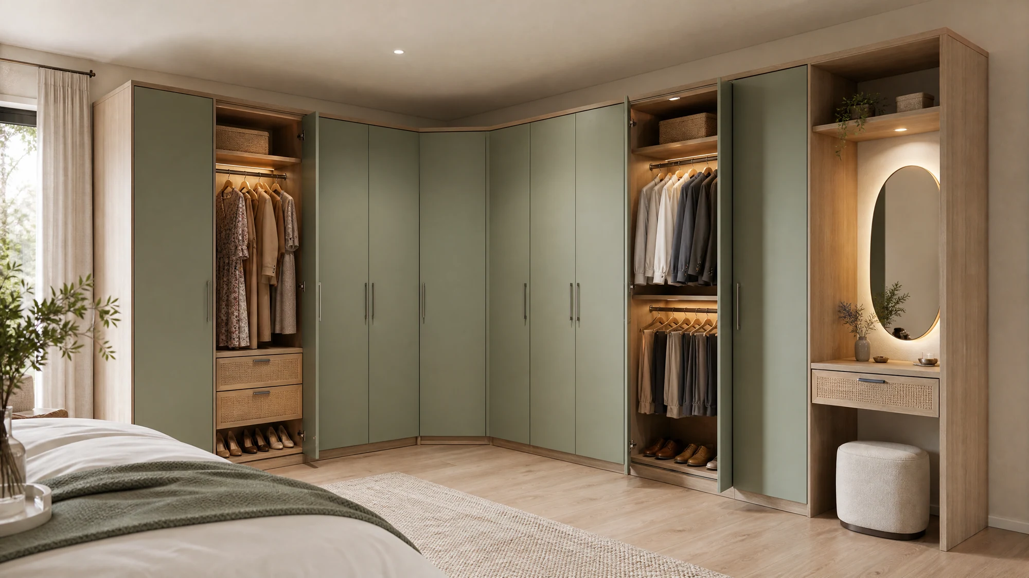 Wardrobe — L-shaped corner
